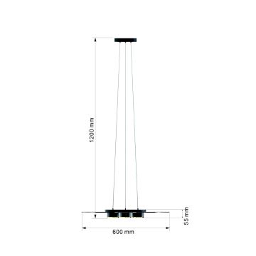 Wofi 5006-302 - Lámpara de araña LED regulable LANNION LED/19W/230V