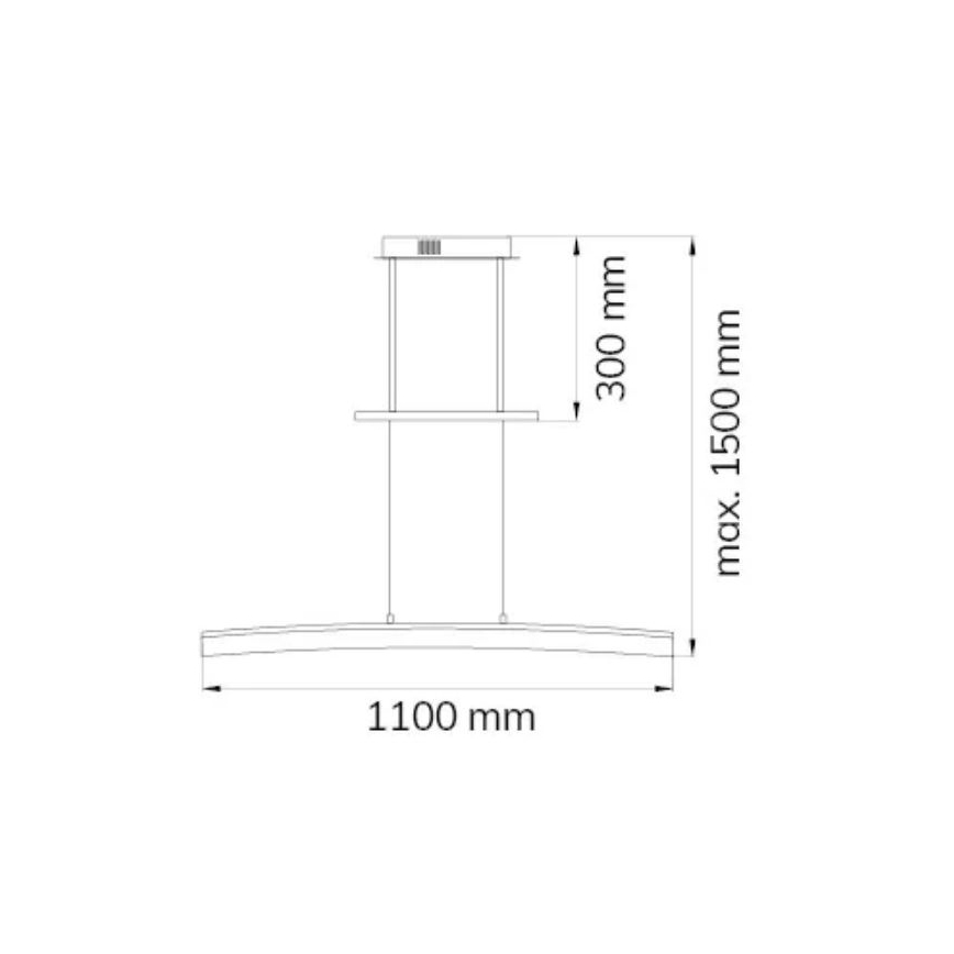 Wofi 7230.01.64.6000 - Lámpara de araña LED regulable FERROL LED/28W/230V