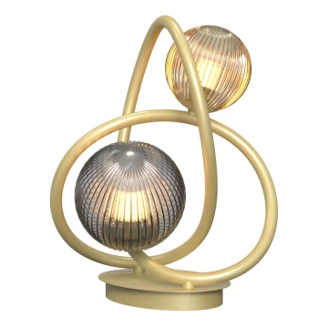 Wofi 8015-204 - Lámpara de mesa LED METZ 2xG9/3,5W/230V dorado/gris