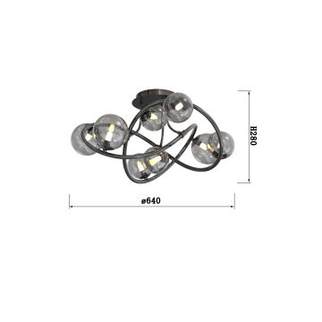 Wofi 9014-805 - Lámpara de techo LED NANCY 8xG9/3,5W/230V cromo negro