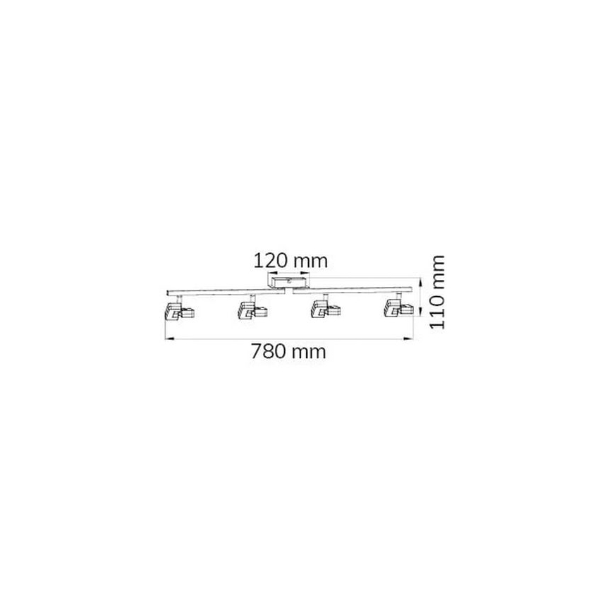 Wofi 9026.04.64.5000 - Foco LED ZARA 4xLED/5,2W/230V