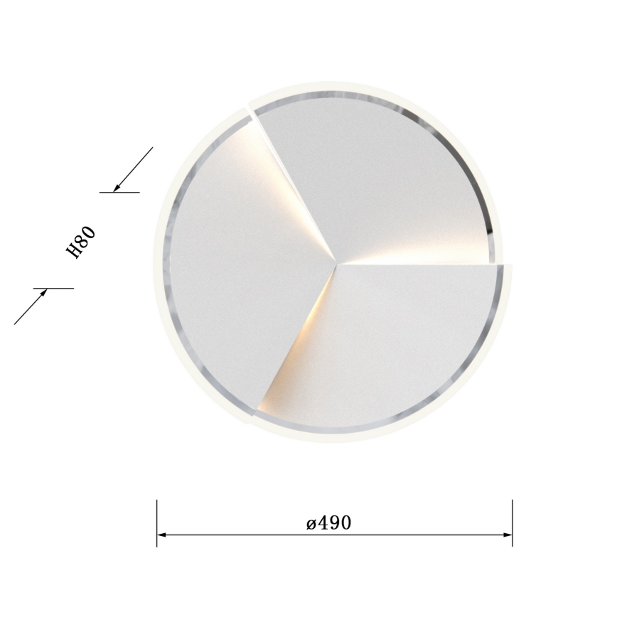 Wofi 9036-108L - Aplique LED regulable TRAPANI LED/40W/230V