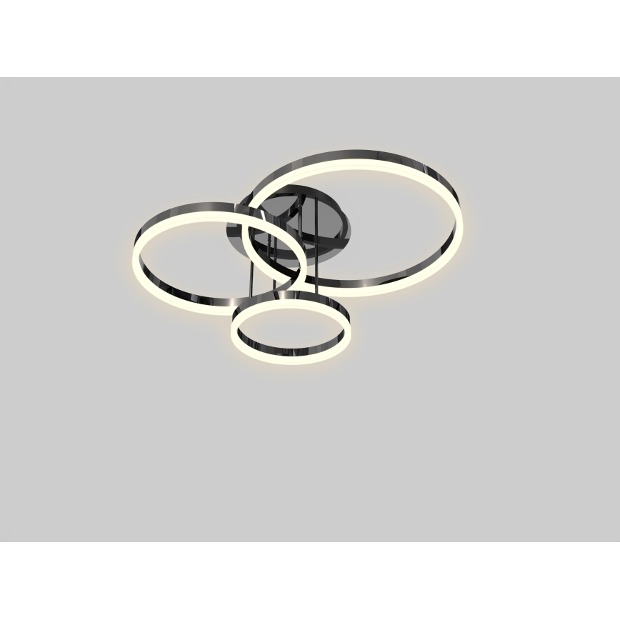 Wofi 9049-405 - Lámpara de techo LED regulable PERPIGNAN LED/51W/230V cromo negro