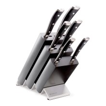 Wüsthof - Juego de cuchillos de cocina en soporte CLASSIC IKON 7 piezas negro