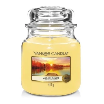 Yankee Candle - Vela perfumada AUTUMN SUNSET mediana 411g 65-75 horas