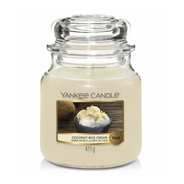 Yankee Candle - Vela perfumada COCONUT RICE CREAM media 411g 65-75 horas