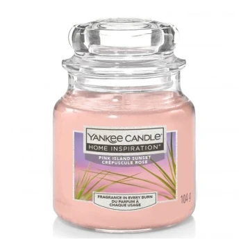 Yankee Candle - Vela perfumada PINK ISLAND SUNSET pequeño 104g 20-30 horas