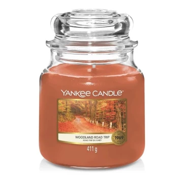 Yankee Candle - Vela perfumada WOODLAND ROAD TRIP medio 411g 65-75 horas