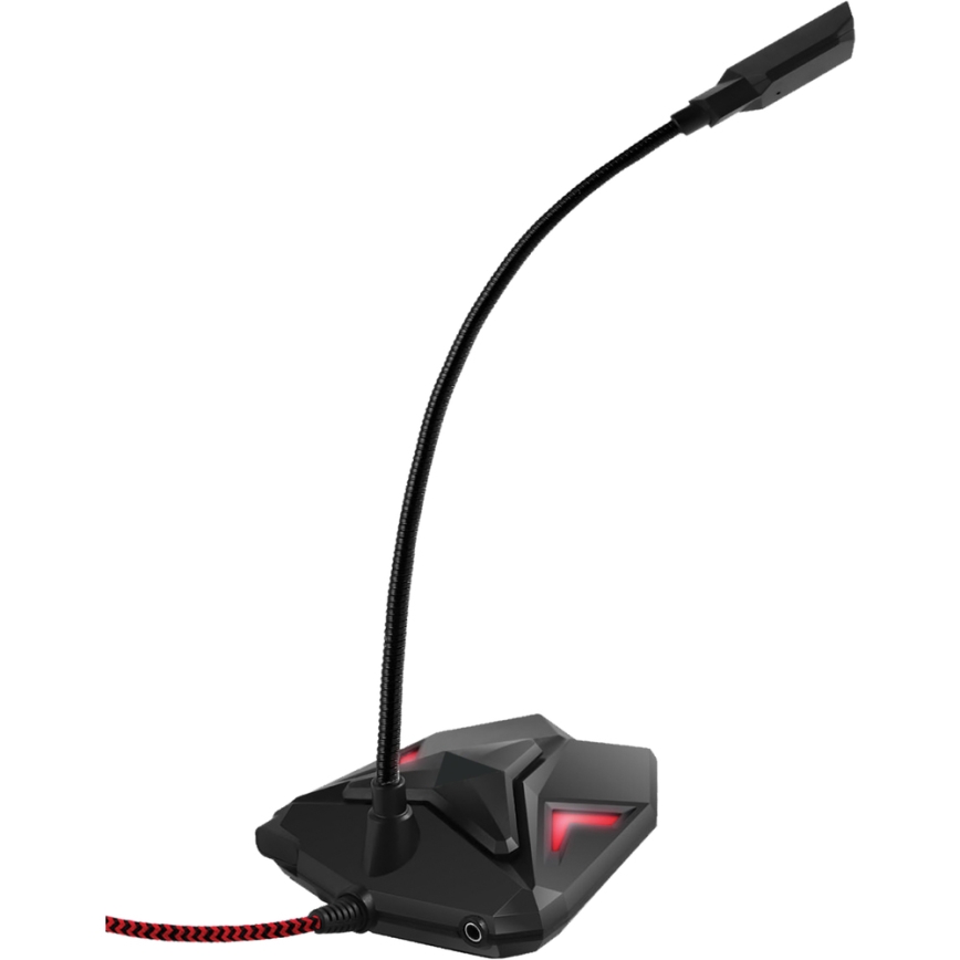 Yenkee - Micrófono USB Gaming LED 5V negro/rojo