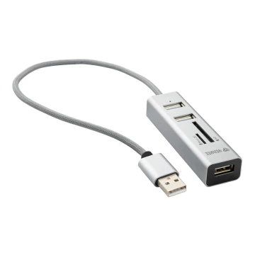 Yenkee - Regleta USB 2.0 y lector de tarjetas