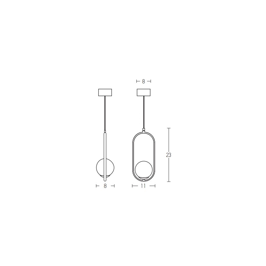 Zambelis 18143 - Lámpara colgante 1xG9/25W/230V