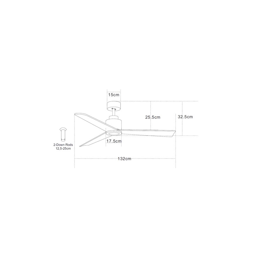 Zambelis 19136 - Ventilador de techo + control remoto