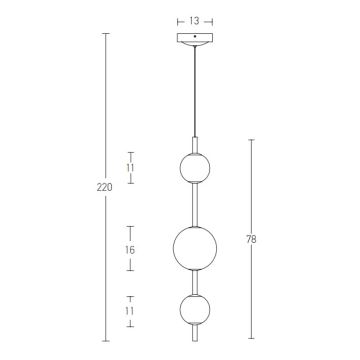 Zambelis 20132 - Lámpara LED colgante LED/12W/230V