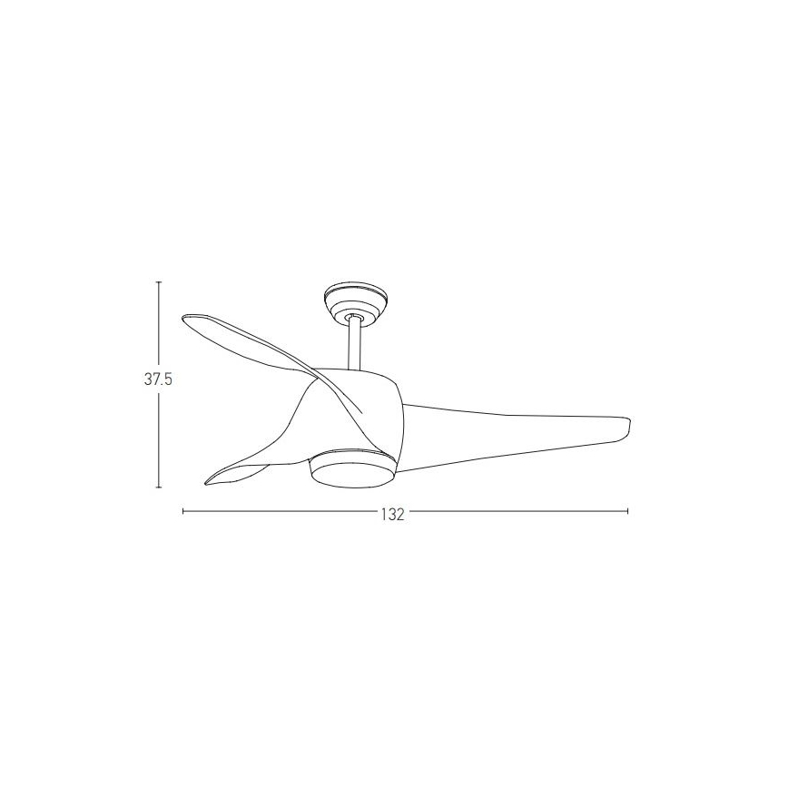 Zambelis 20256 - Ventilador de techo LED LED/15W/230V 3000/4000/6000 cereza + mando a distancia