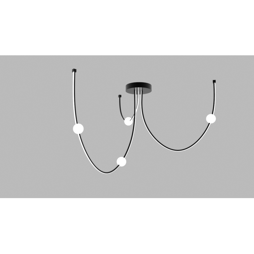 Zambelis 22247 - Lámpara de araña LED regulable LED/42W/230V negro