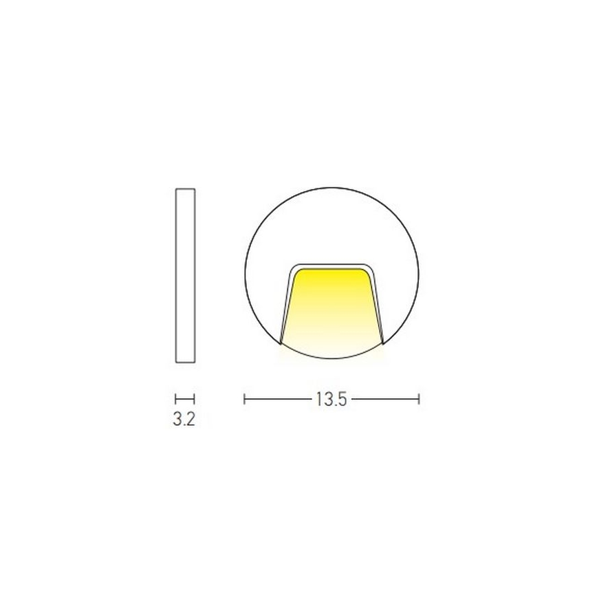 Zambelis E183 - Iluminación de escalera LED exterior LED/3W/230V IP54 antracita