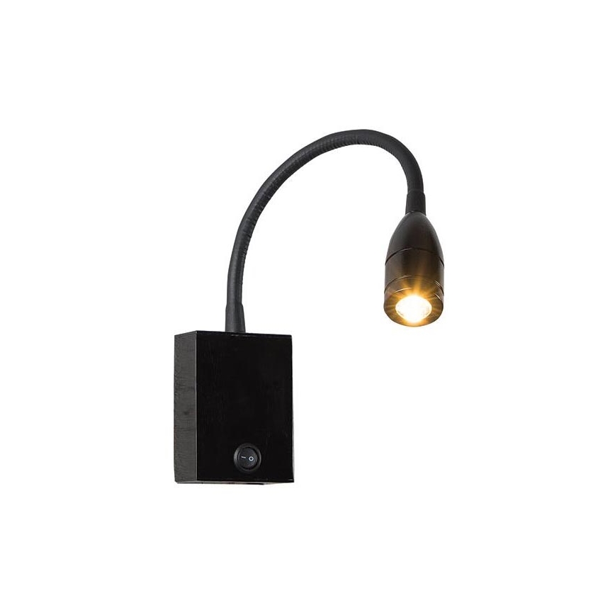 Zambelis H32 - Lámpara LED flexible pequeña LED/3W/230V negro