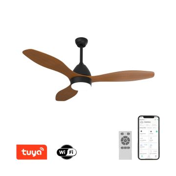 ZEVENTI - Ventilador de techo LED MURO LED/18W/230V Wi-Fi Tuya + control remoto