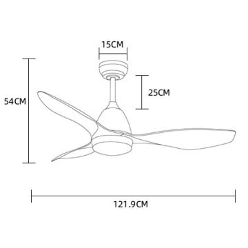 ZEVENTI - Ventilador de techo LED MURO LED/18W/230V Wi-Fi Tuya + control remoto