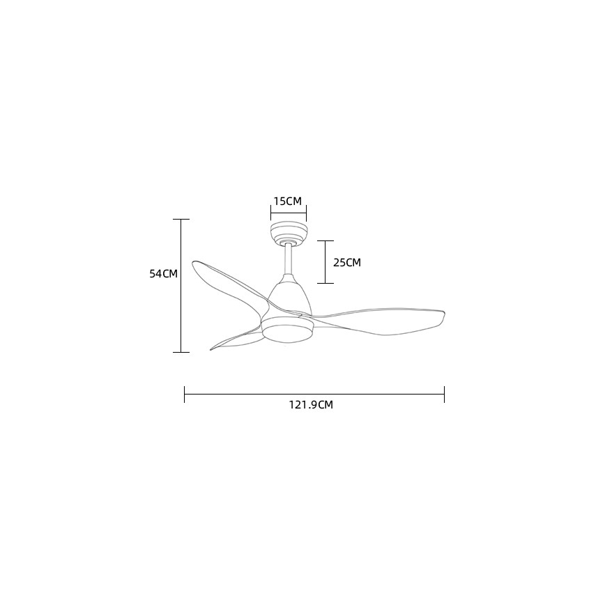 ZEVENTI - Ventilador de techo LED MURO LED/18W/230V Wi-Fi Tuya + control remoto