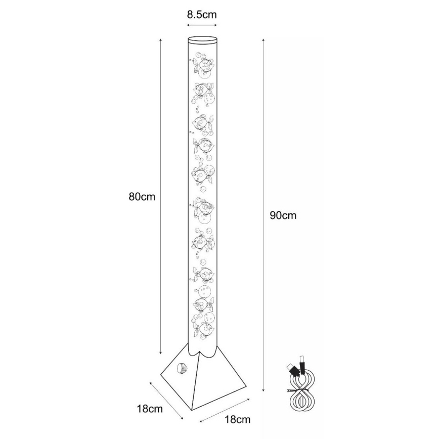 Zuma Line - Lámpara de pie LED RGB recargable LED/3,6W/5V