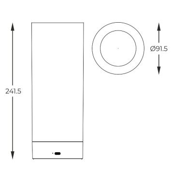 Zuma Line 1002 - Lámpara LED recargable y regulable ESTERNO LED/1,2W/230V gris IP54