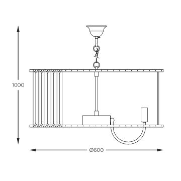 Zuma Line - Lámpara colgante con cadena 10xE14/40W/230V dorado