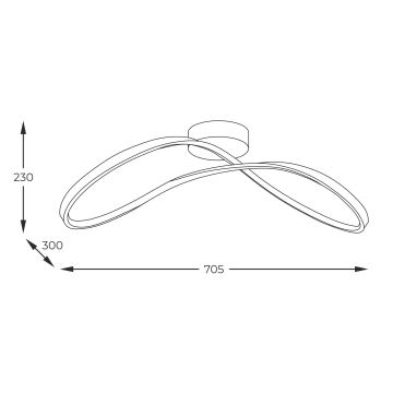 Zuma Line - Lámpara de techo LED LED/45W/230V 3000/4000/6000K negro