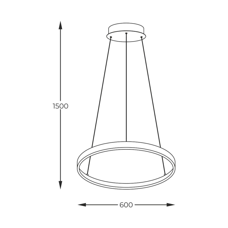 Zuma Line - Lámpara LED colgante LED/28W/230V 3000/4000/6000K diá. 60 cm negro