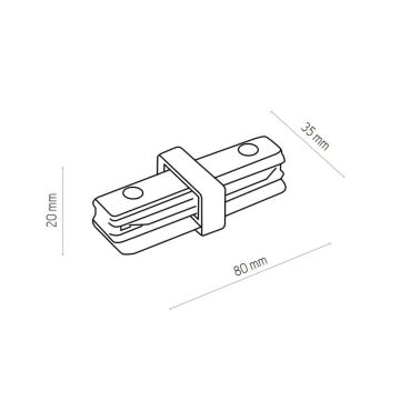 Zuma Line - Foco para sistema de rieles 8xGU10/10W/230V blanco + accesorios para rieles