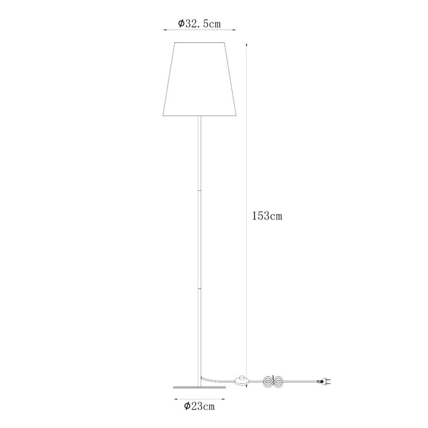 Zuma Line - Lámpara de pie 1xE27/40W/230V gris