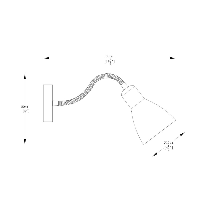 Zuma Line - Lámpara flexible 1xE27/40W/230V gris