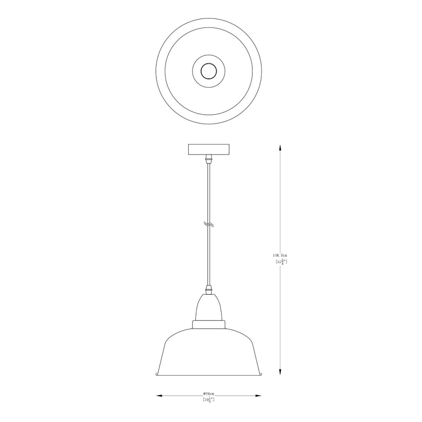 Zuma Line - Lámpara colgante 1xE27/40W/230V negro