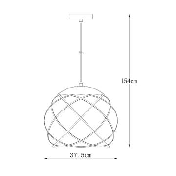 Zuma Line - Lámpara colgante 1xE27/40W/230V negro