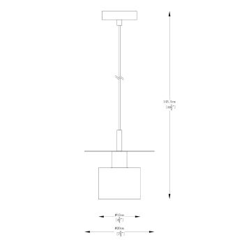 Zuma Line - Lámpara colgante 1xE27/40W/230V dorado