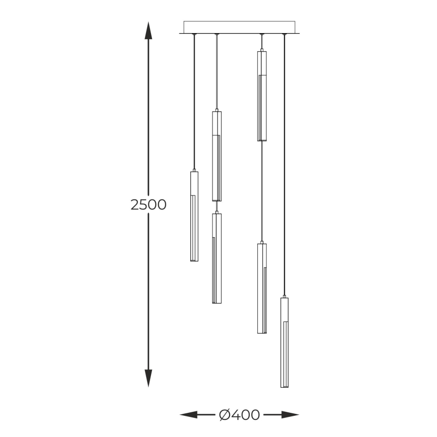 Zuma Line - Lámpara de araña LED regulable LED/25W/230V