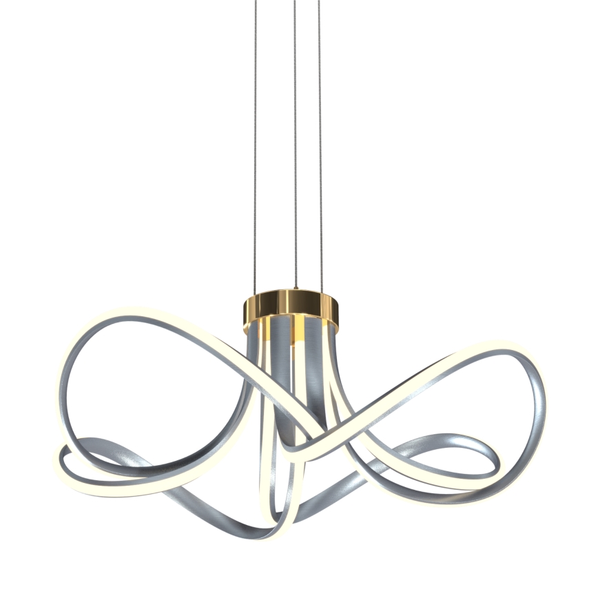 Zuma Line - Lámpara de araña LED regulable LED/45W/230V gris/dorado