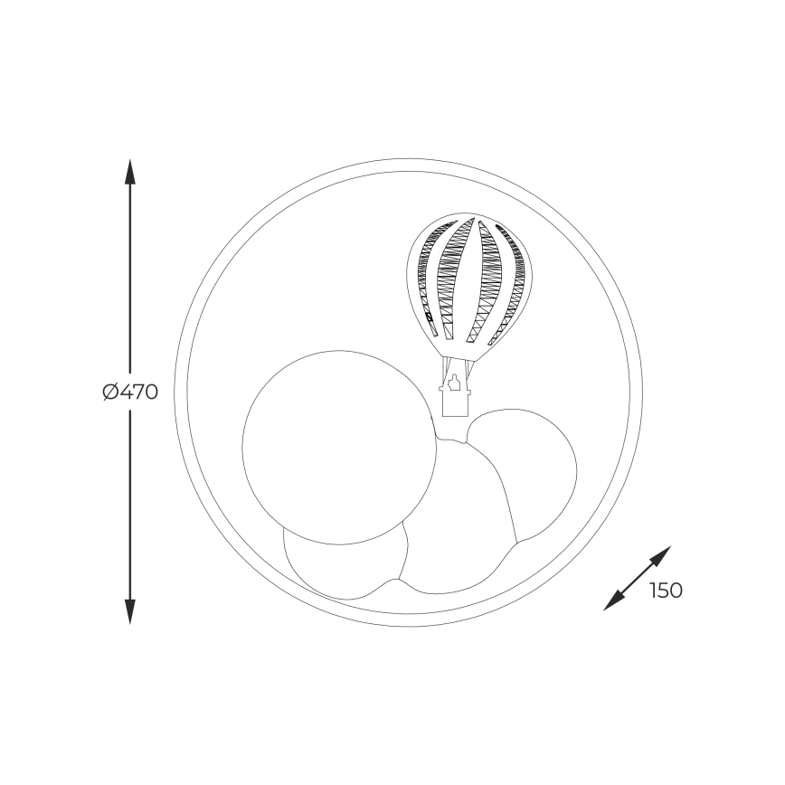 Zuma Line - Plafón infantil LED regulable LED/42W/230V 3000/5700K rosa