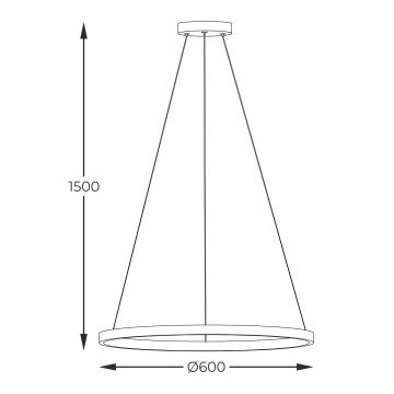 Zuma Line - Lámpara LED colgante LED/32W/230V 3000/4000/6000K diá. 60 cm negro