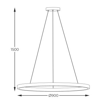 Zuma Line - Lámpara LED colgante LED/40W/230V 3000/4000/6000K diá. 90 cm negro