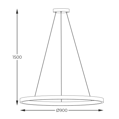Zuma Line - Lámpara LED colgante LED/40W/230V 3000/4000/6000K diá. 90 cm negro