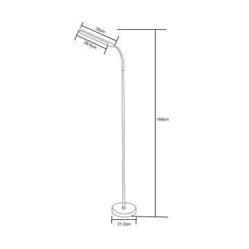 Zuma Line - Lámpara de pie LED regulable LED/10W/230V 3000/4500/6500K negro