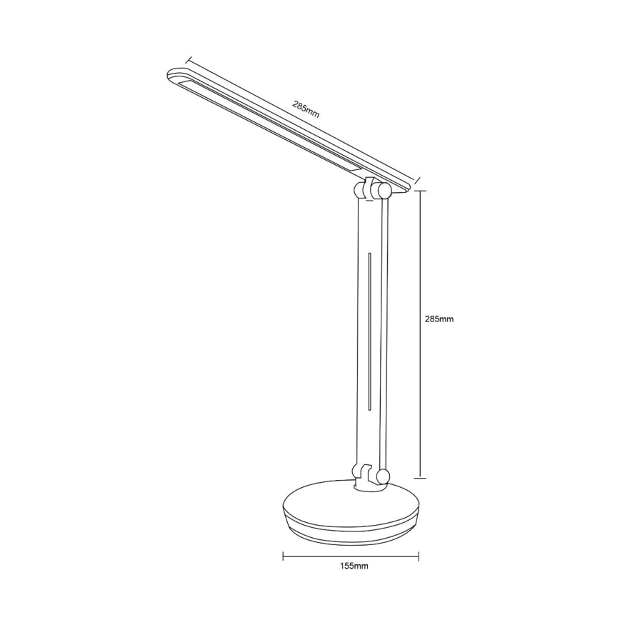 Zuma Line SM-606 - Lámpara de mesa LED RGB regulable LED/5W/230V 3000-6000K negro