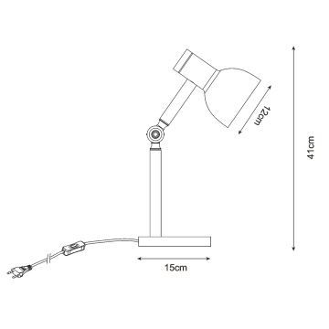 Zuma Line - Lámpara de mesa 1xE14/40W/230V blanco